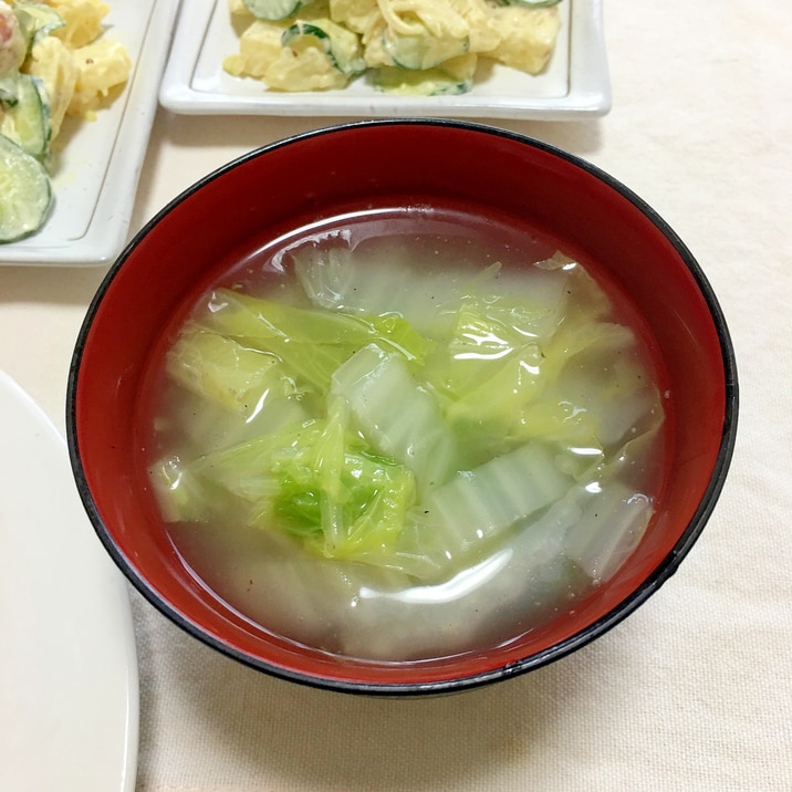 優しい味の鶏がら白菜だけの餡中華スープ♡